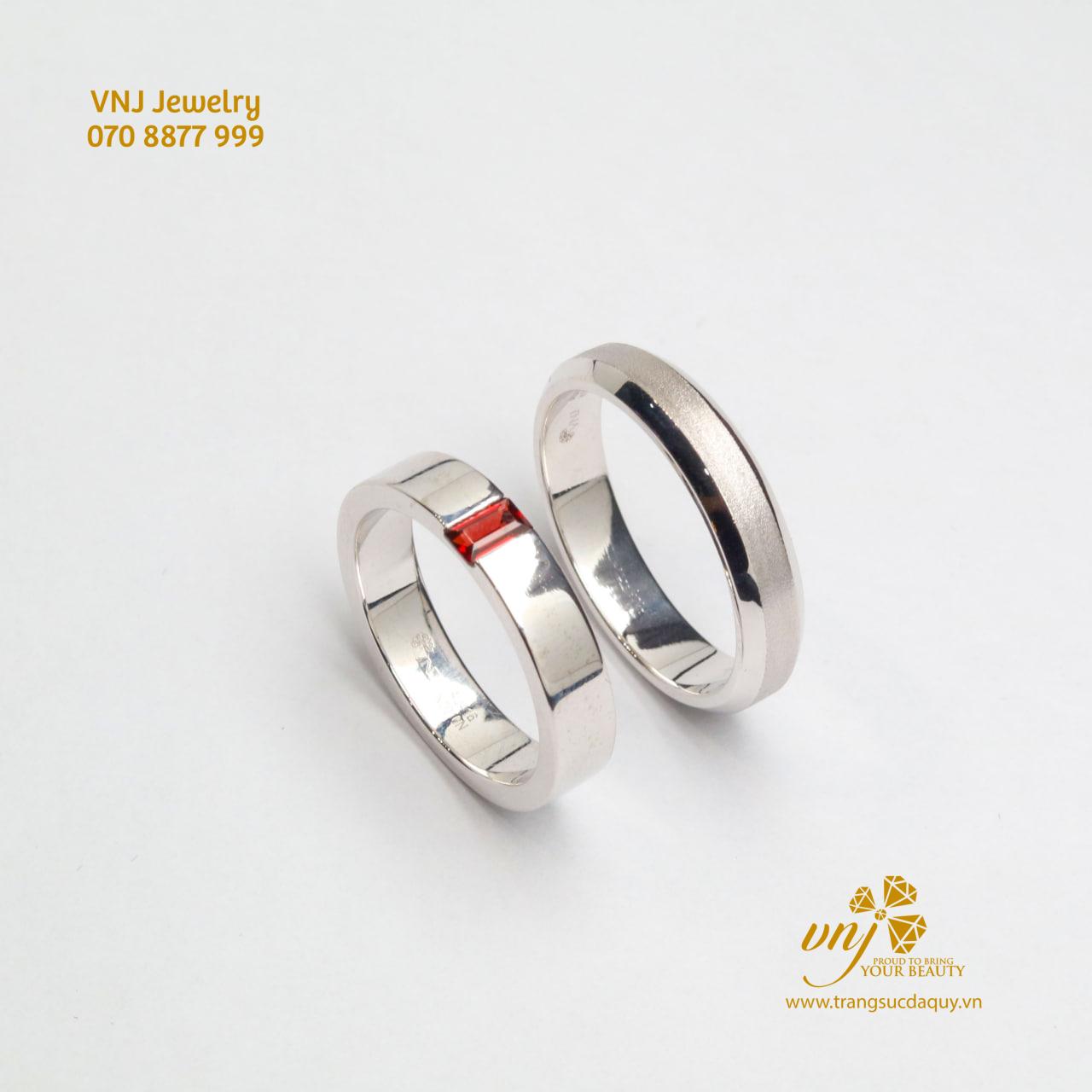 Nhẫn Cặp Vàng Trắng