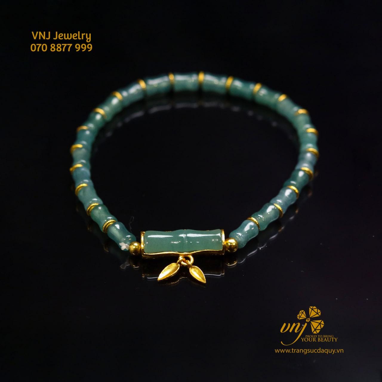 Vòng Tay Phỉ Thuý Đốt Trúc (2)