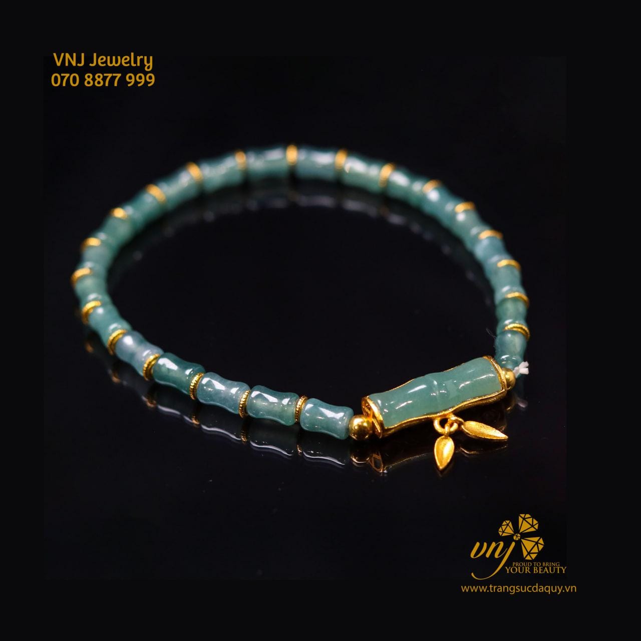 Vòng Tay Phỉ Thuý Đốt Trúc (4)