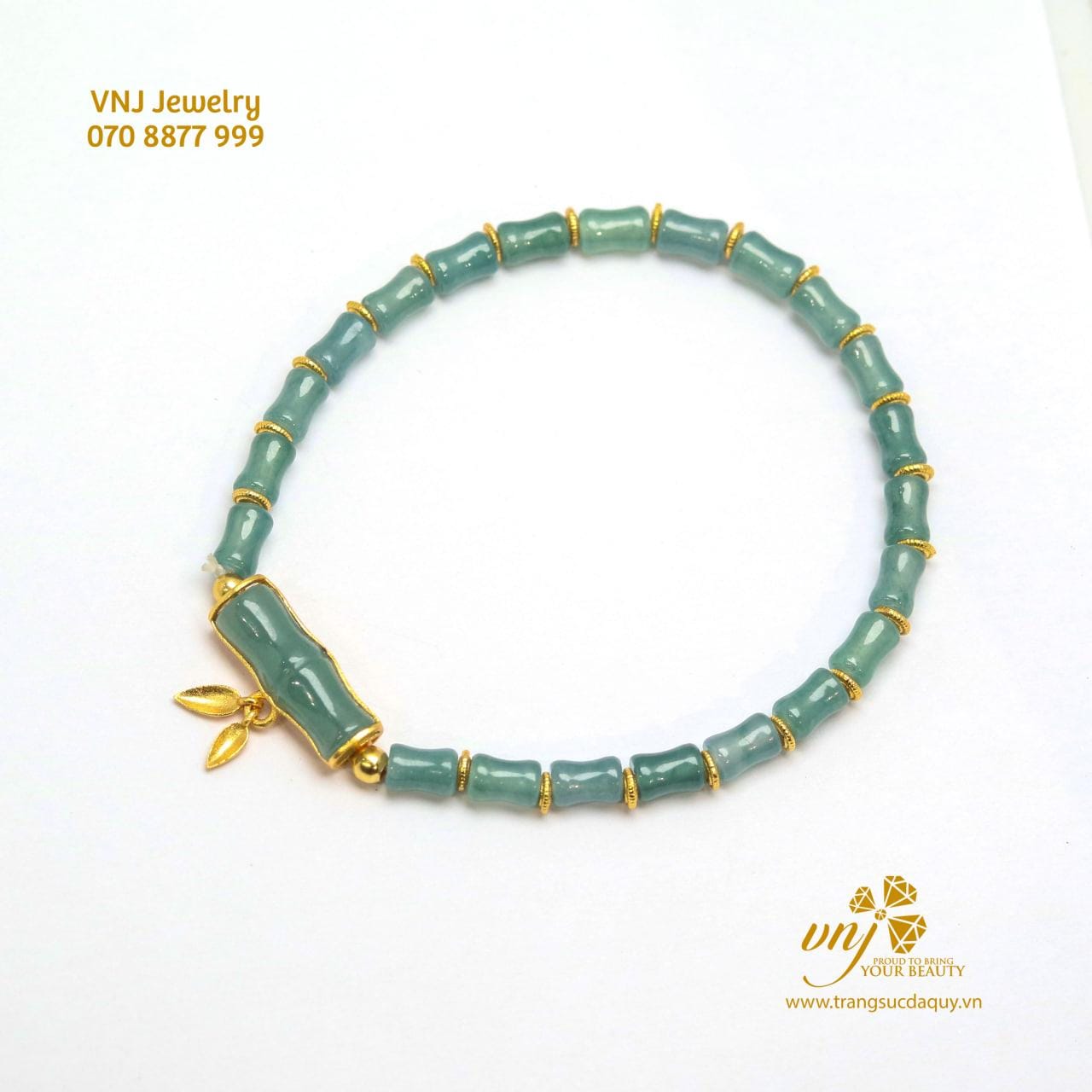 Vòng Tay Phỉ Thuý Đốt Trúc