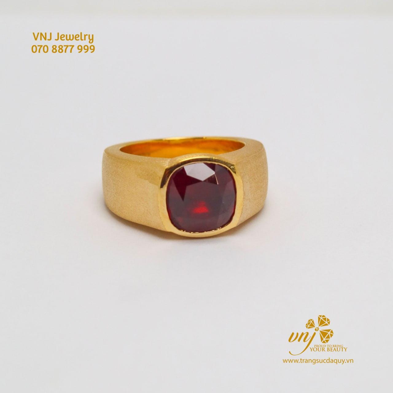 Nhẫn Nam Đá Ganet (3)