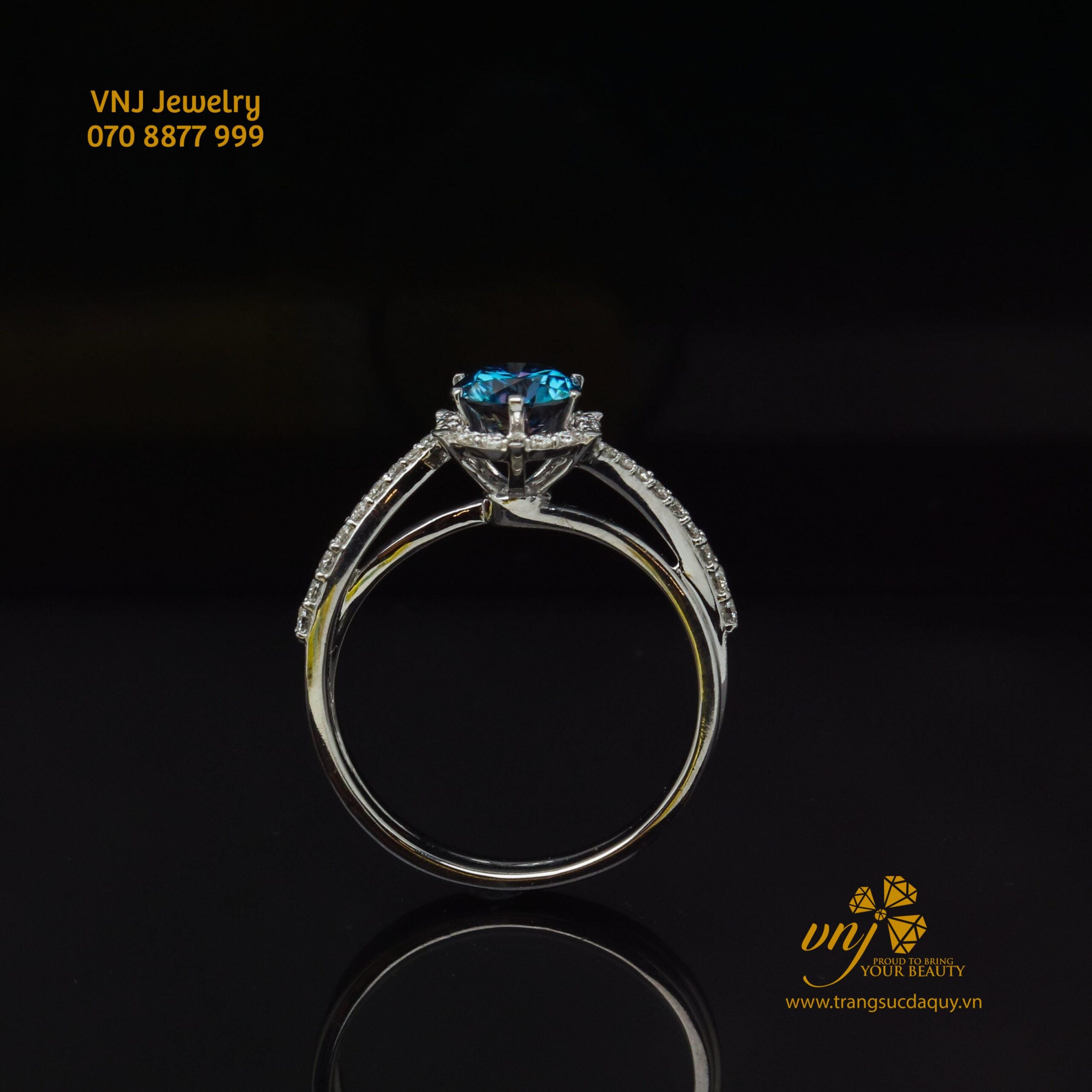 Nhẫn Moissanite Blue NWD48 - Ảnh 4