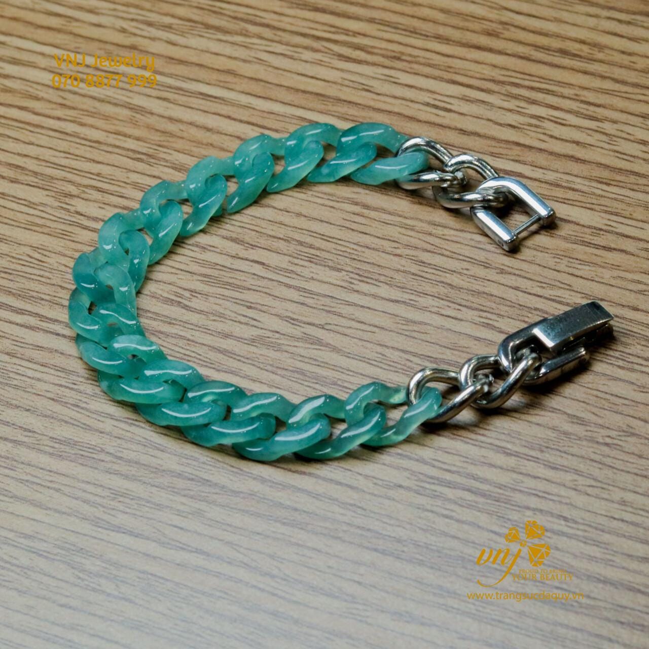 Lắc Tay Cuban Phỉ Thúy Lam