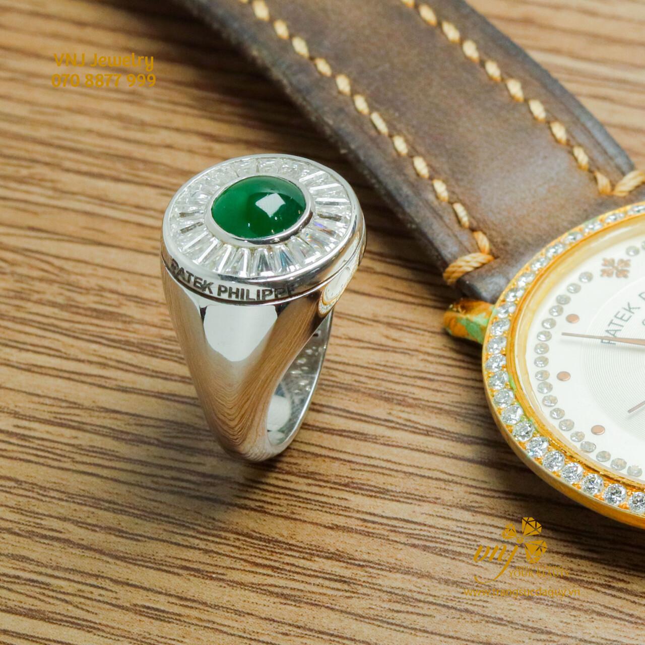 Nhẫn Lục Phỉ Thúy Type A Style Patek Philippe Unisex NM162