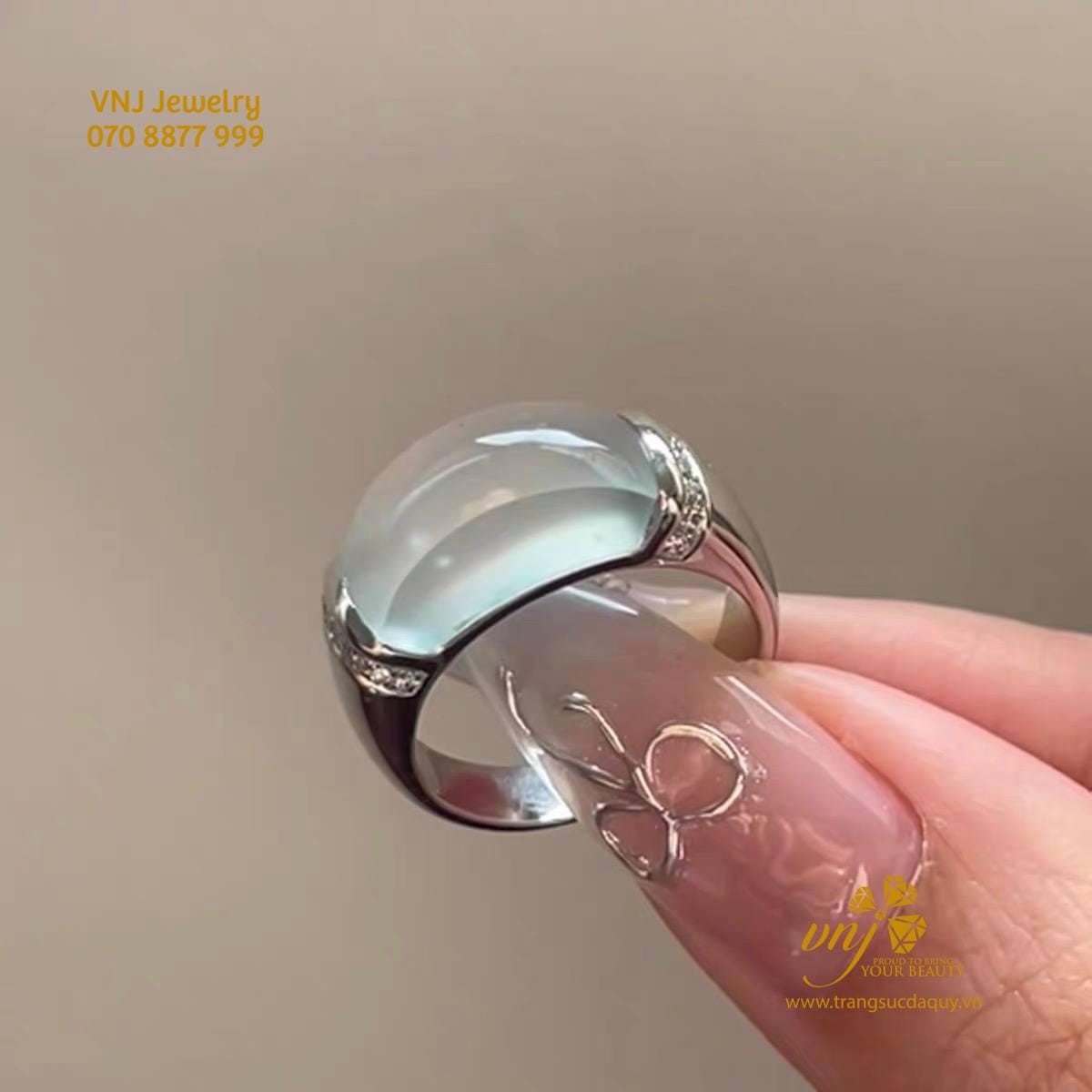 Nhẫn Băng Ngọc Phỉ Thúy Luxury Vàng NWJ14