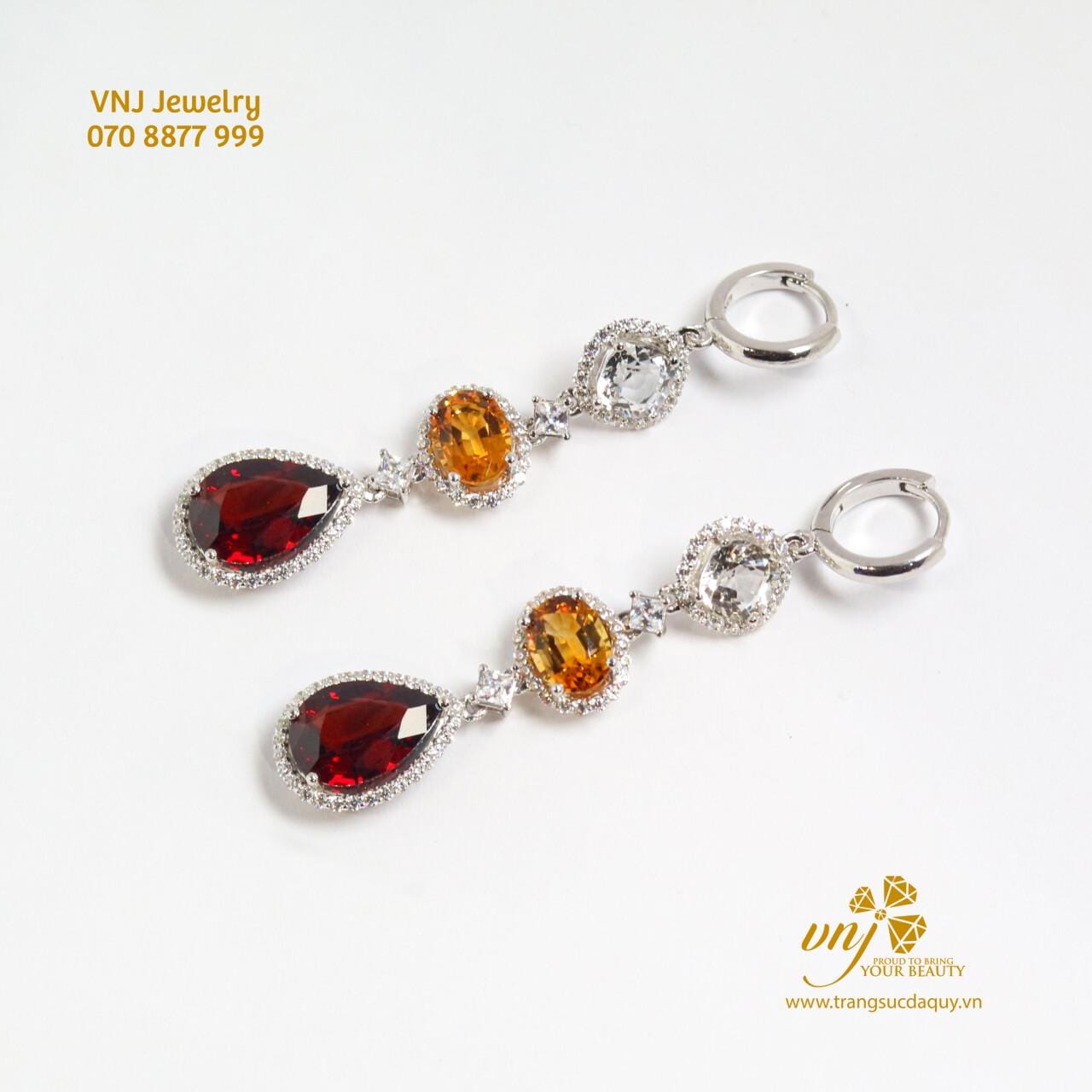 Bông Tai Tam Sắc Hoàng Gia BTG11 - Ảnh 2