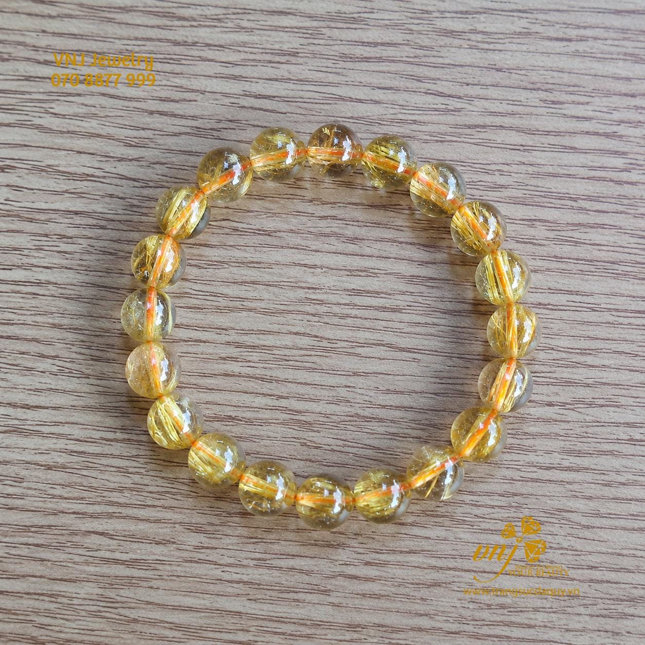 Vòng tay thạch anh tóc vàng
