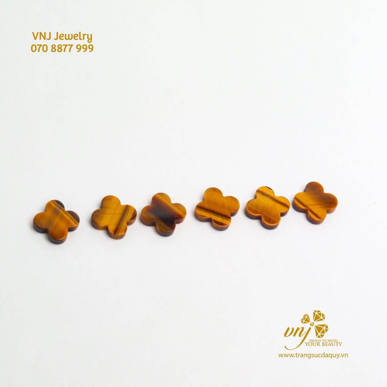 Charm Cỏ 4 Lá Đá Mắt Hổ Tự Nhiên CDMH2 - Ảnh 3