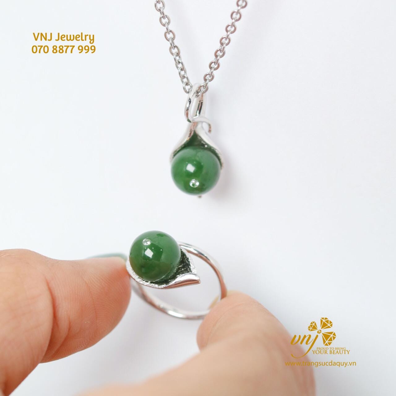 Combo Nhẫn & Mặt Dây Ngọc Bích NWN4 - Ảnh 4