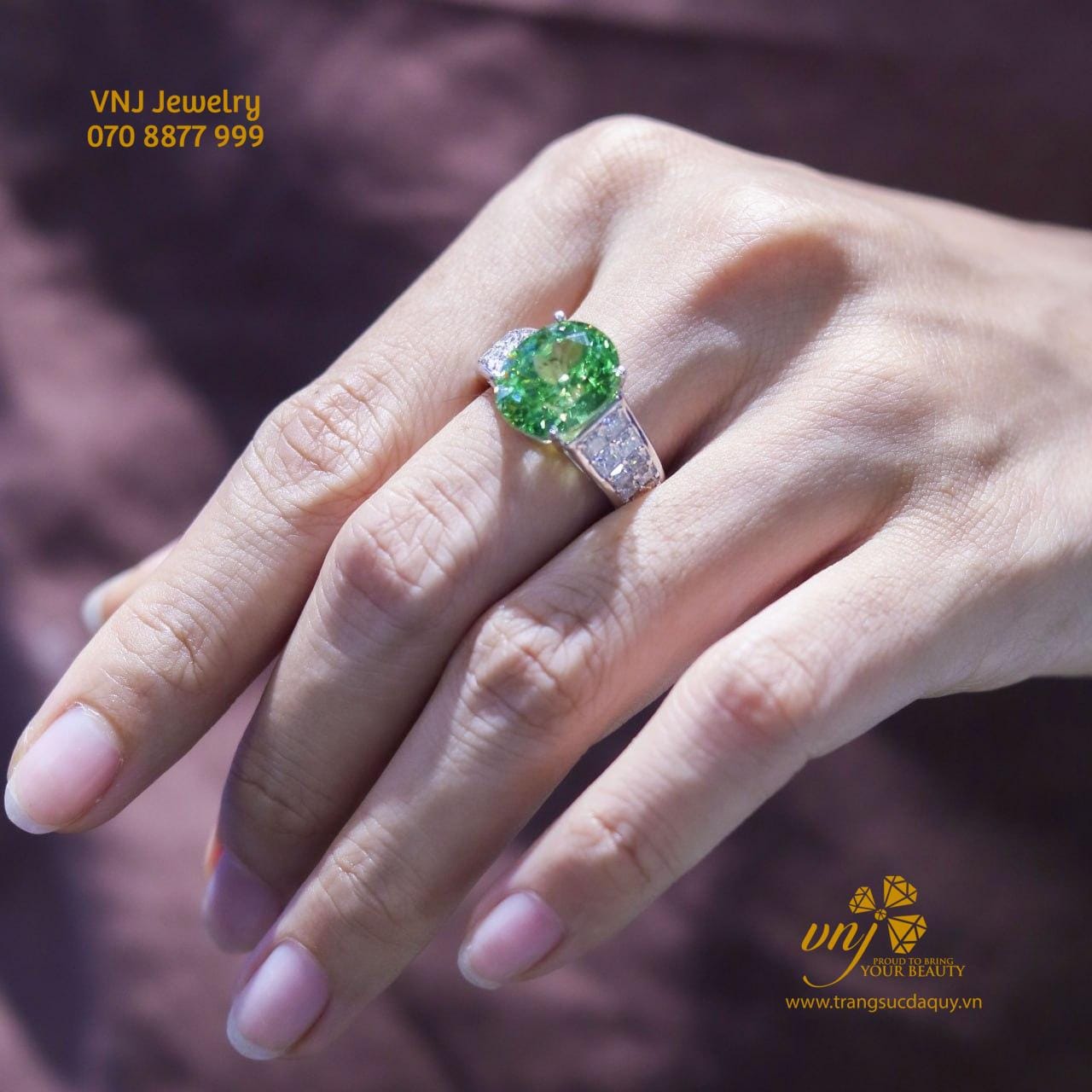 Nhẫn Tourmaline Xanh Lá NWTM4 - Ảnh 3