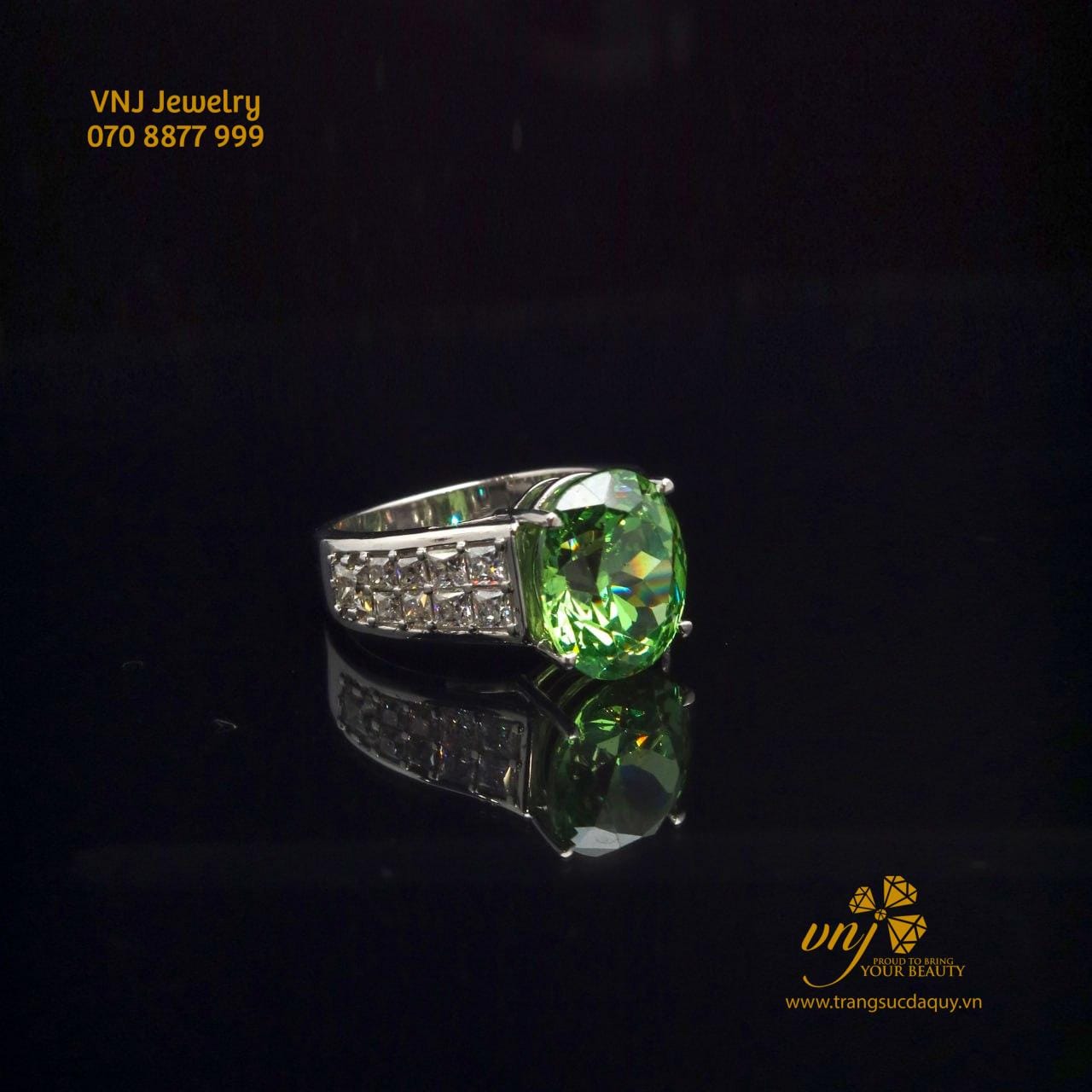 Nhẫn Tourmaline Xanh Lá NWTM4 - Ảnh 4