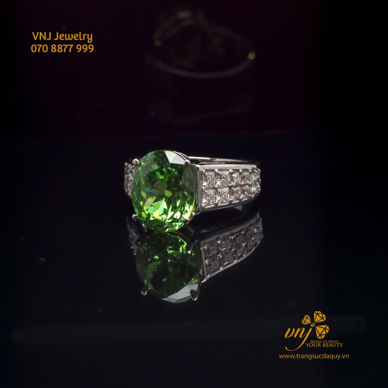 Nhẫn Tourmaline Xanh Lá NWTM4 - Ảnh 2