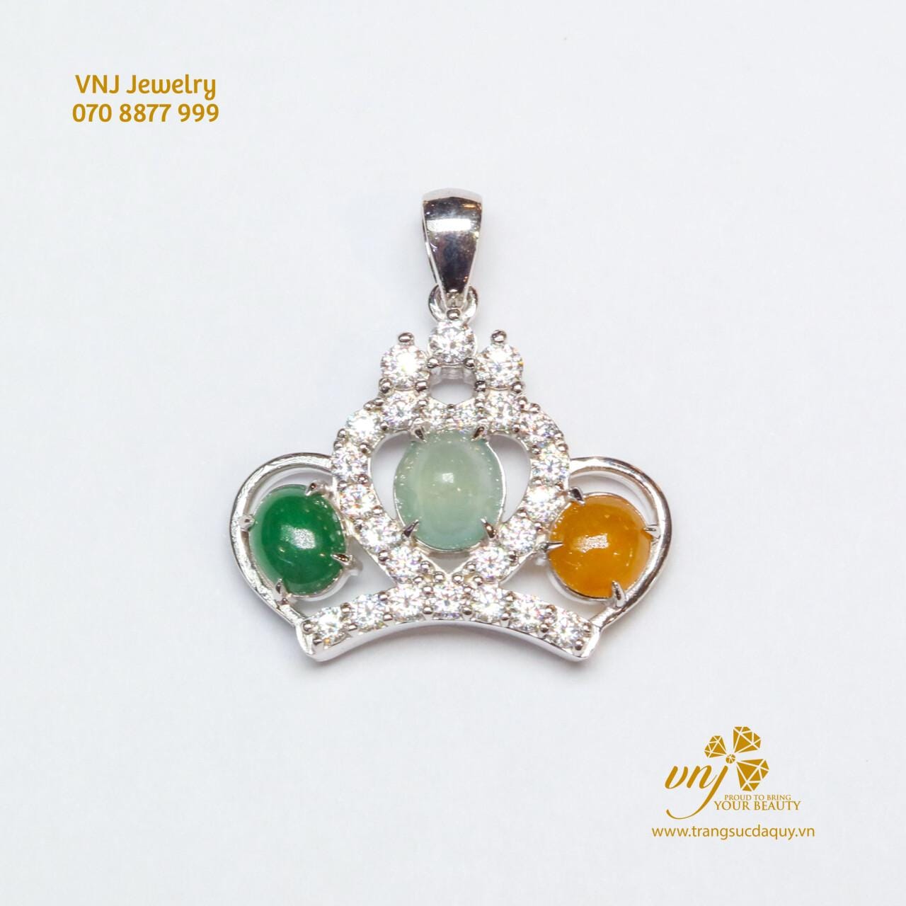Mặt Dây Vương Miện Phỉ Thuý Thiên Nhiên MDJ7 - Ảnh 4