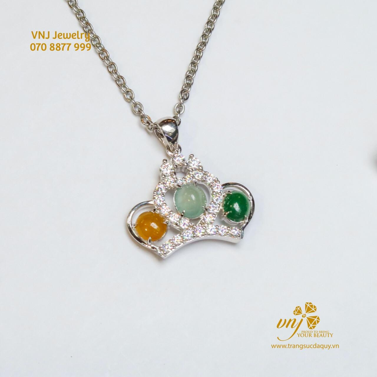 Mặt Dây Vương Miện Phỉ Thuý Thiên Nhiên MDJ7 - Ảnh 2