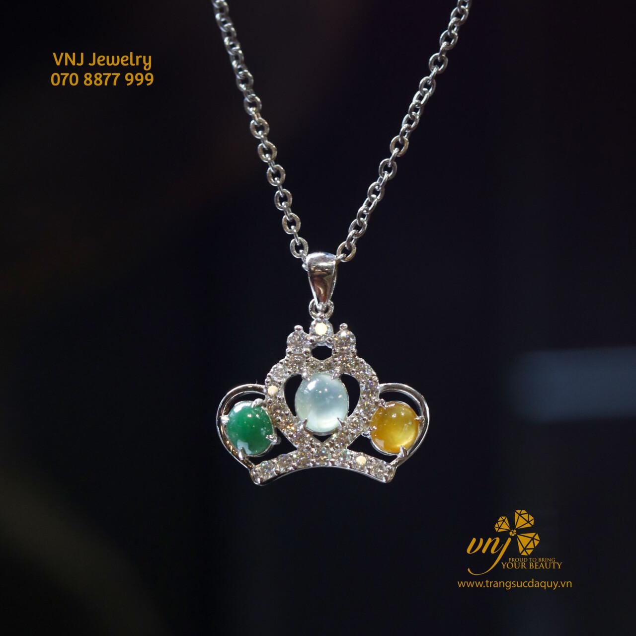 Mặt Dây Vương Miện Phỉ Thuý Thiên Nhiên MDJ7