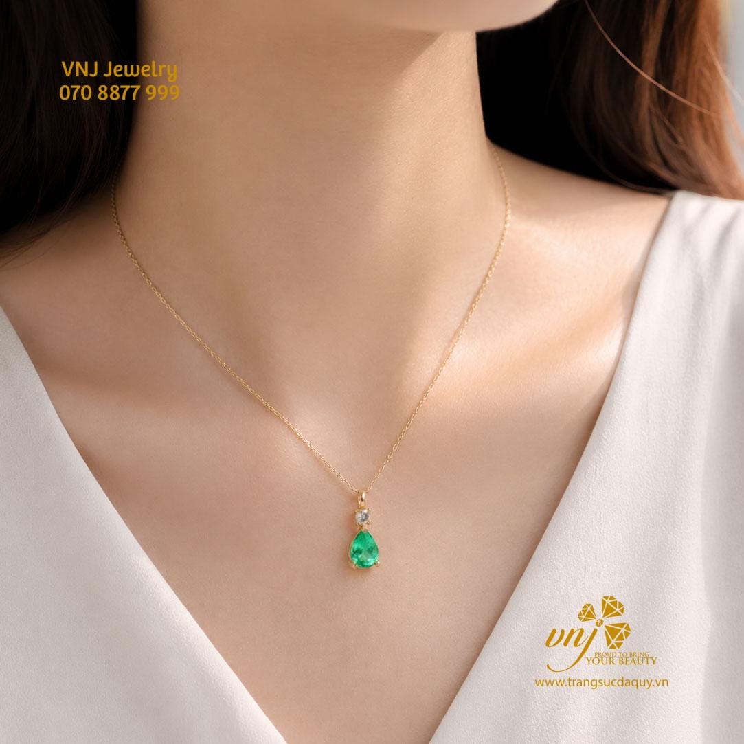 Mặt Dây Emerald Thiên Nhiên MDE2 - Ảnh 3