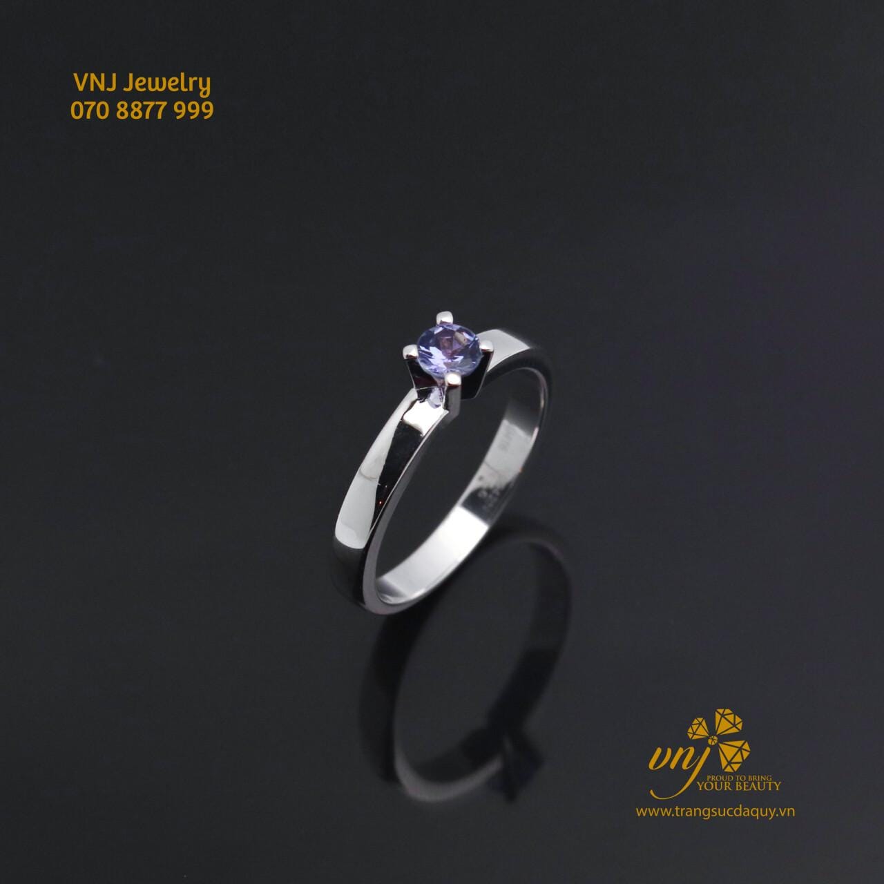 Nhẫn Solitaire Tanzanite Tự Nhiên NWTZ7