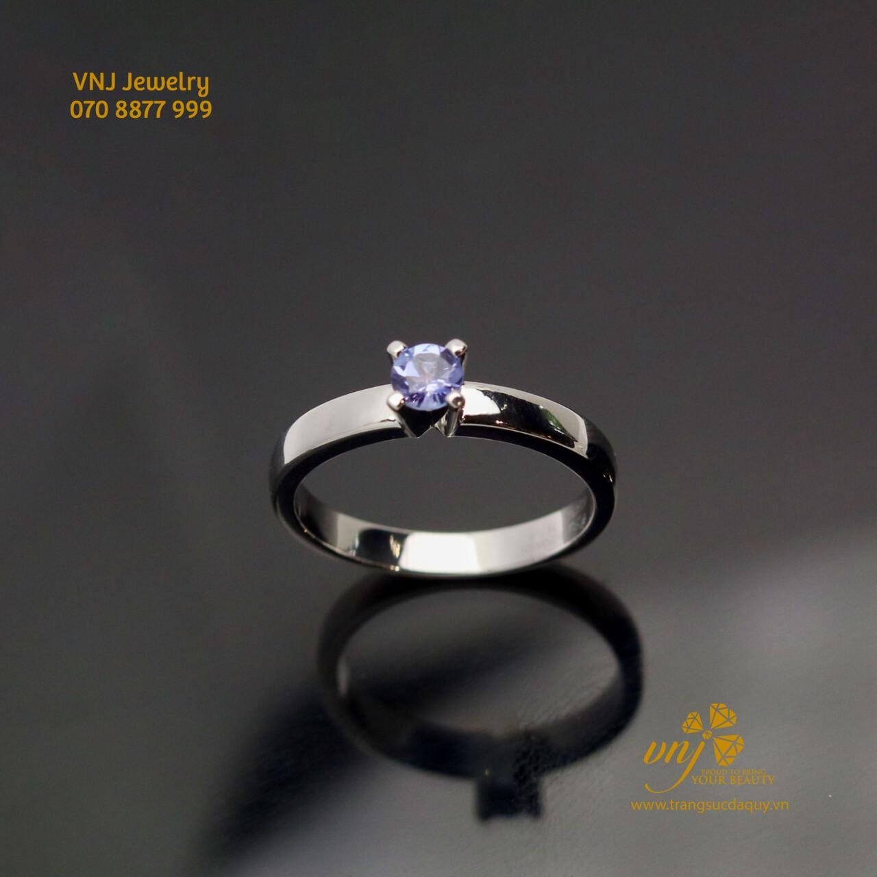 Nhẫn Solitaire Tanzanite Tự Nhiên NWTZ7