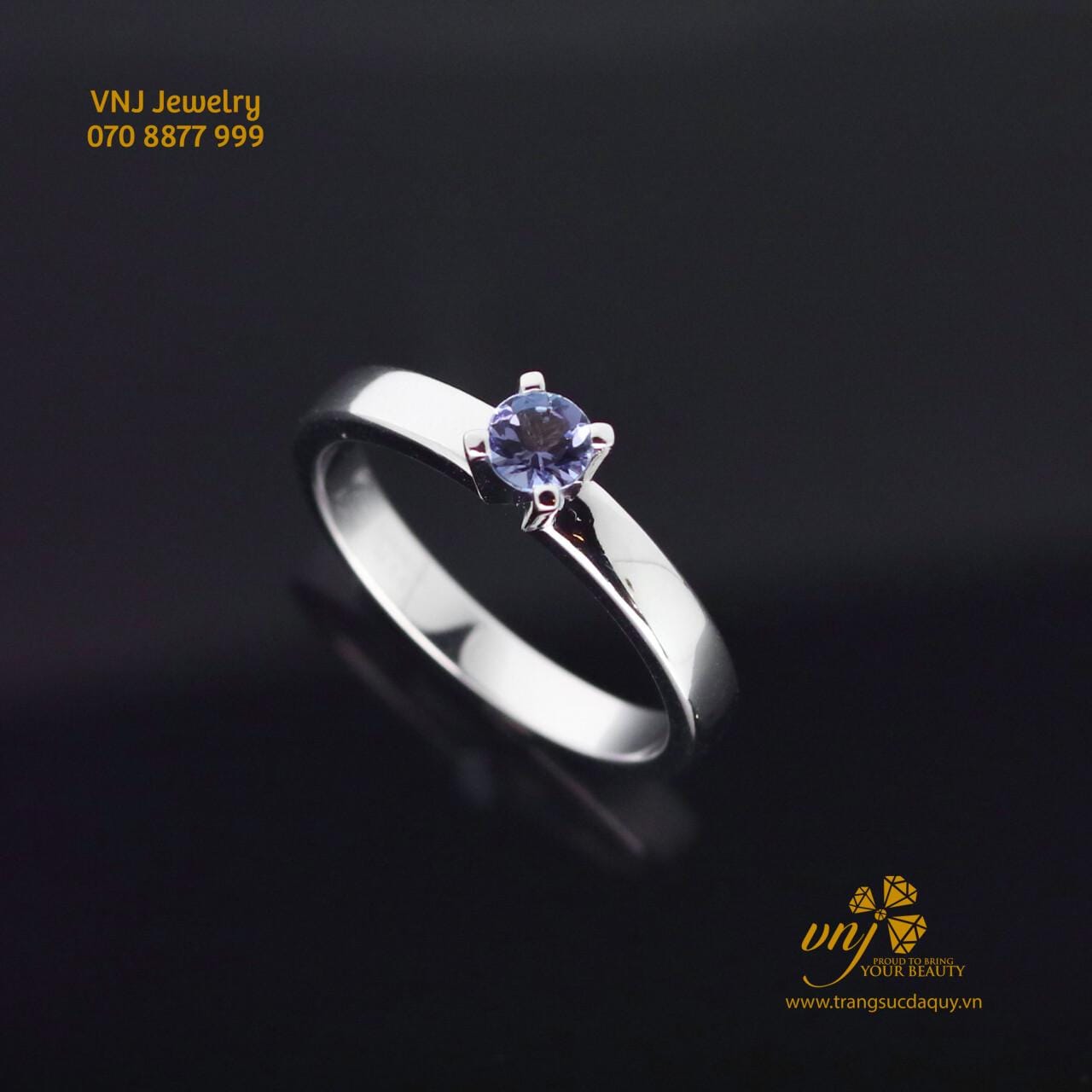 Nhẫn Solitaire Tanzanite Tự Nhiên NWTZ7 - Ảnh 2