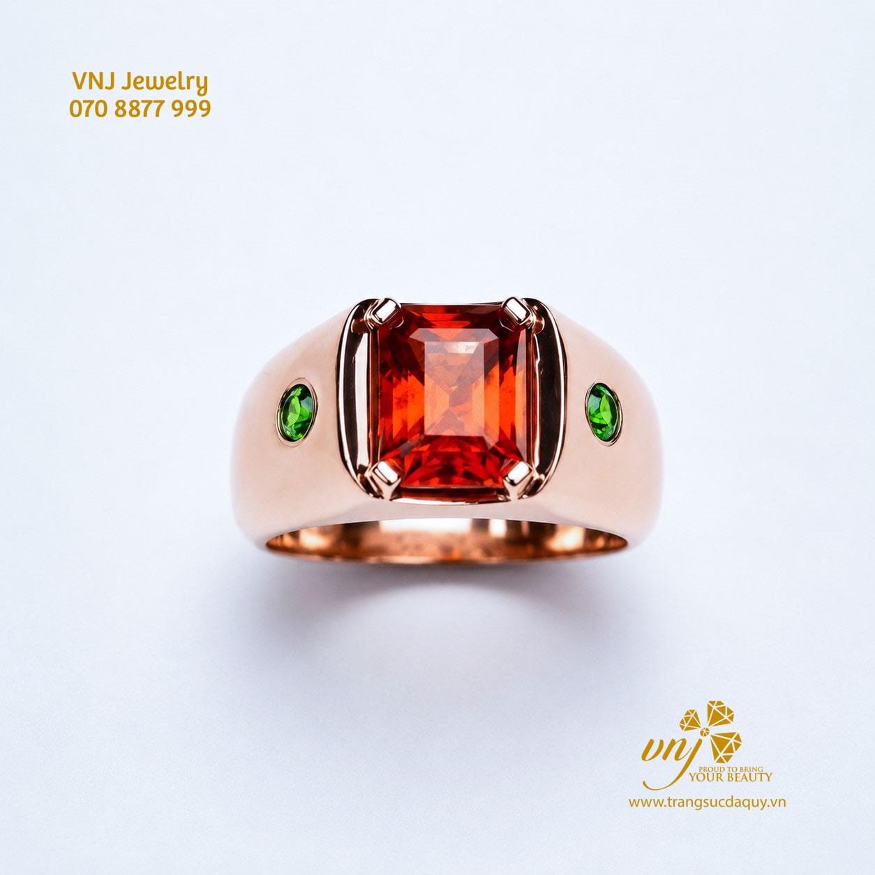Nhẫn Mệnh Hỏa Đá Garnet NM165