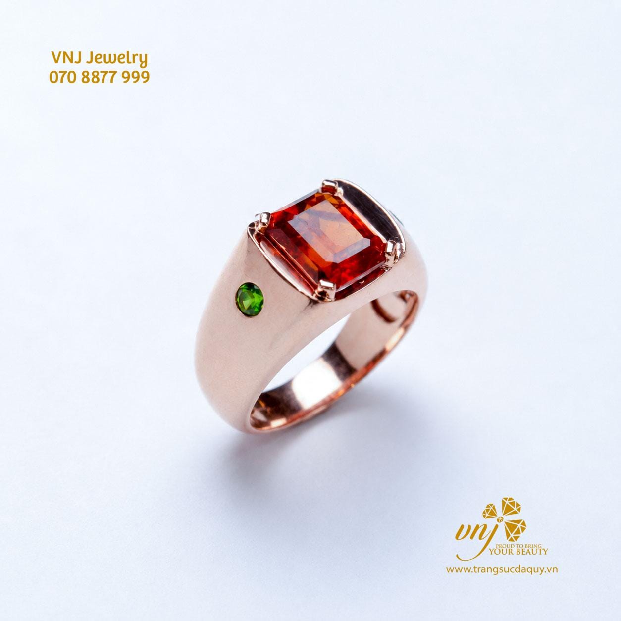 Nhẫn Mệnh Hỏa Đá Garnet NM165 - Ảnh 3