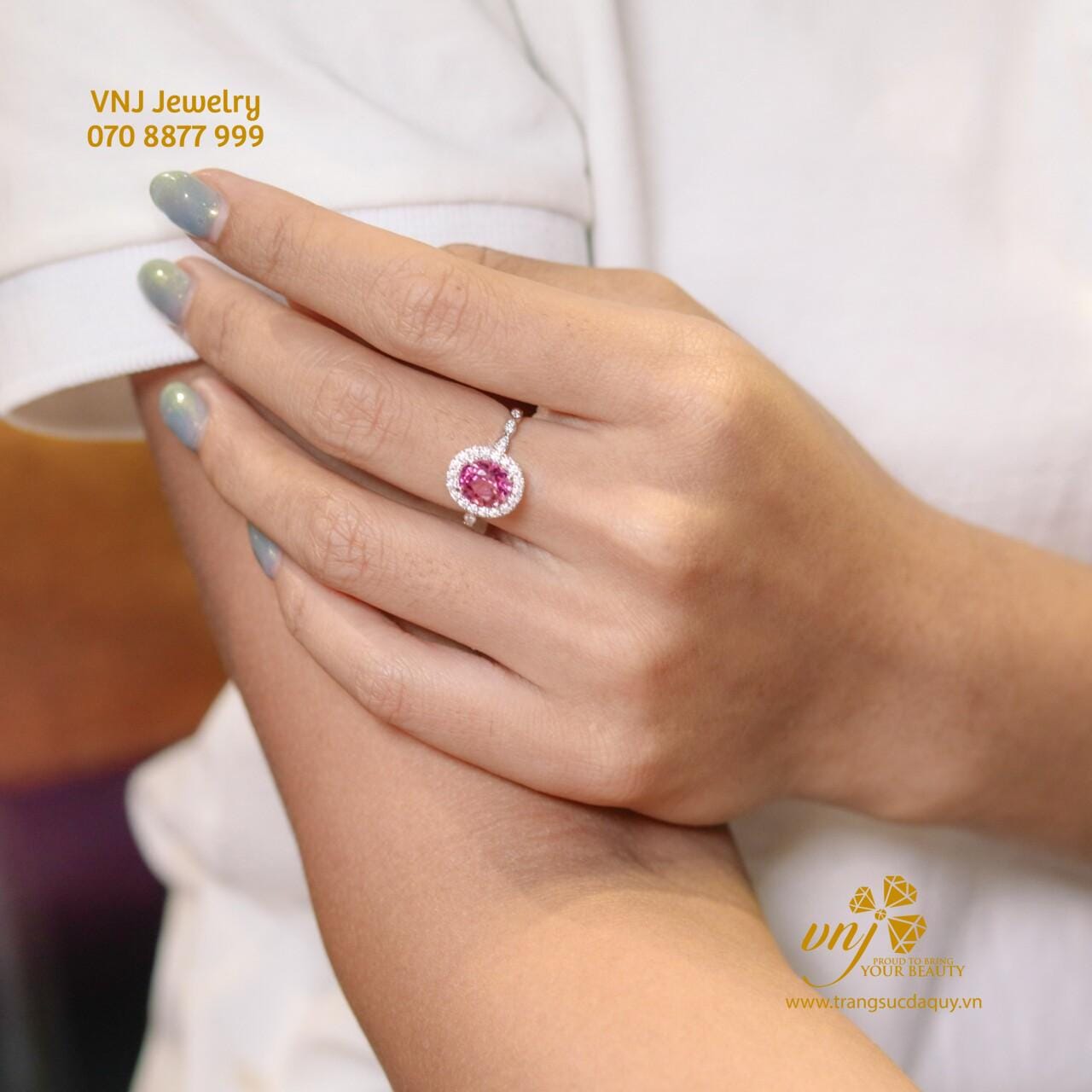 Combo Nhẫn đôi Spinel Tím NWSI18 - Ảnh 8