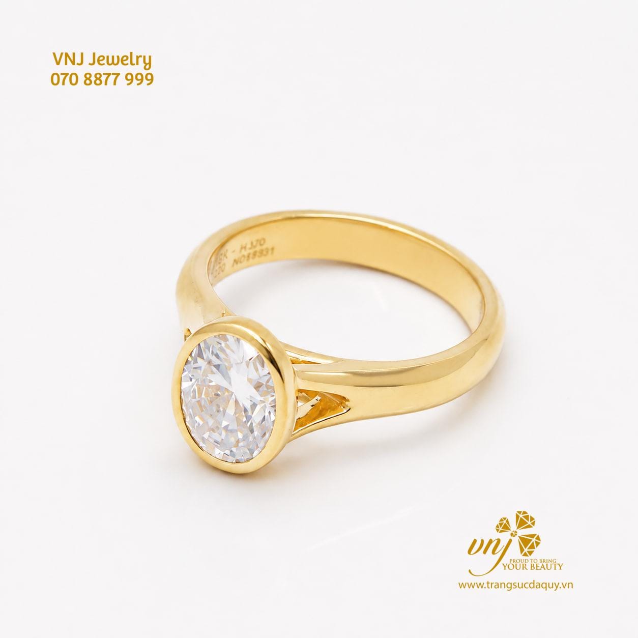 Nhẫn Moissanite Oval Cut NWD49