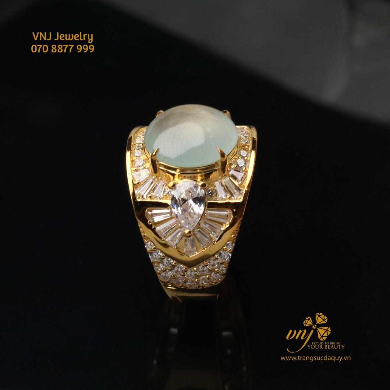 Nhẫn Nam Băng Ngọc Phỉ Thúy Thiên Nhiên NM167