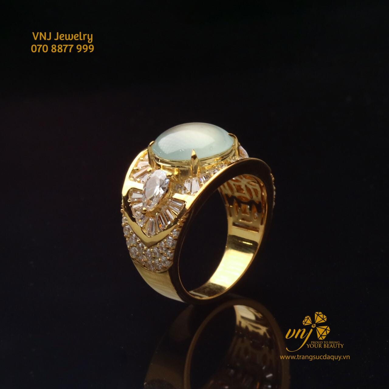 Nhẫn Nam Băng Ngọc Phỉ Thúy NM167 - Ảnh 6