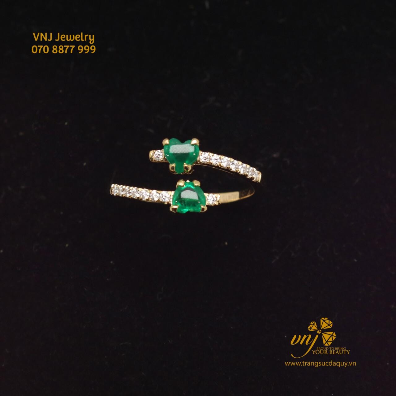Nhẫn Open Ring Emerald NWE19 - Ảnh 4