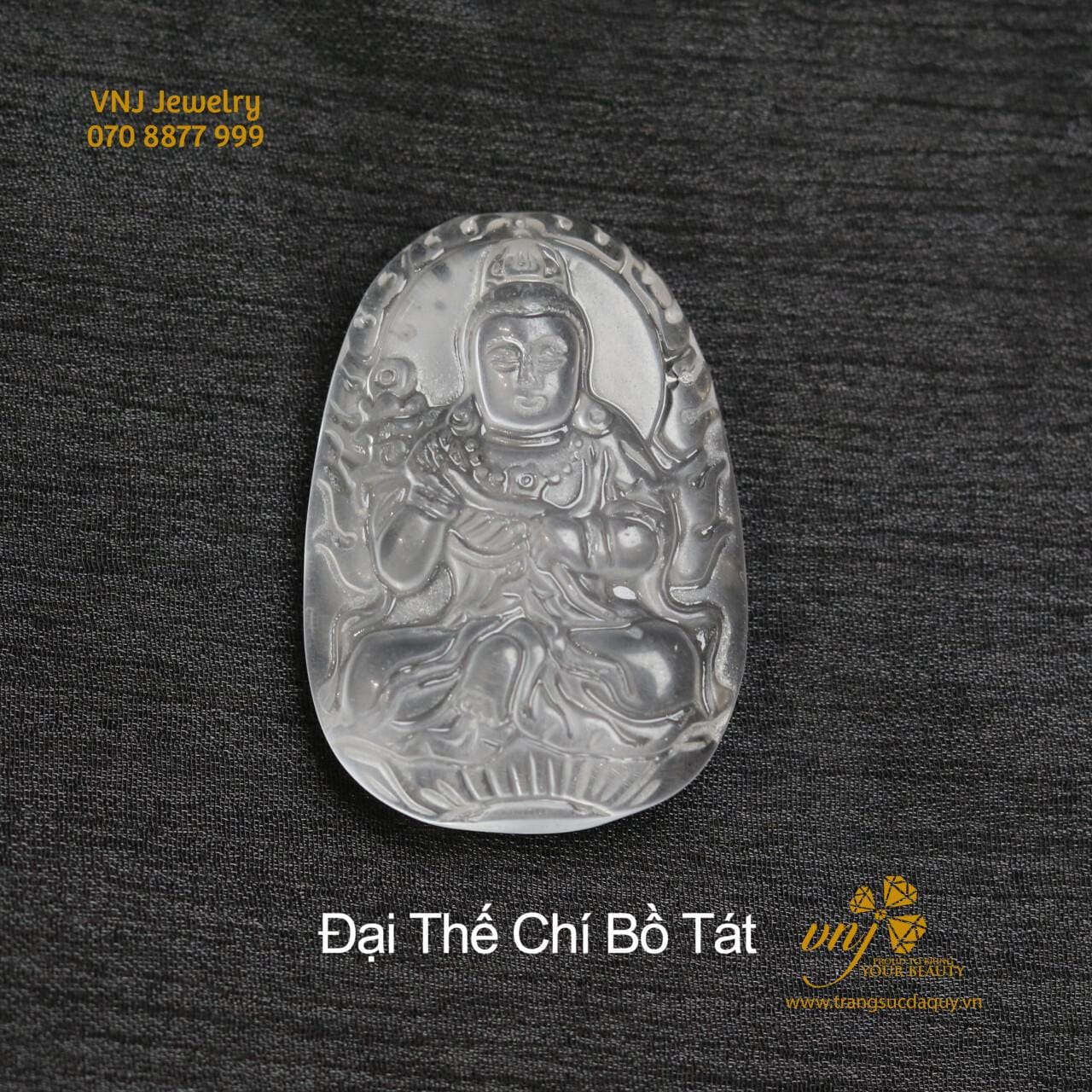 Mặt Phật Bản Mệnh Thạch Anh Trắng MTQW1 - Ảnh 6