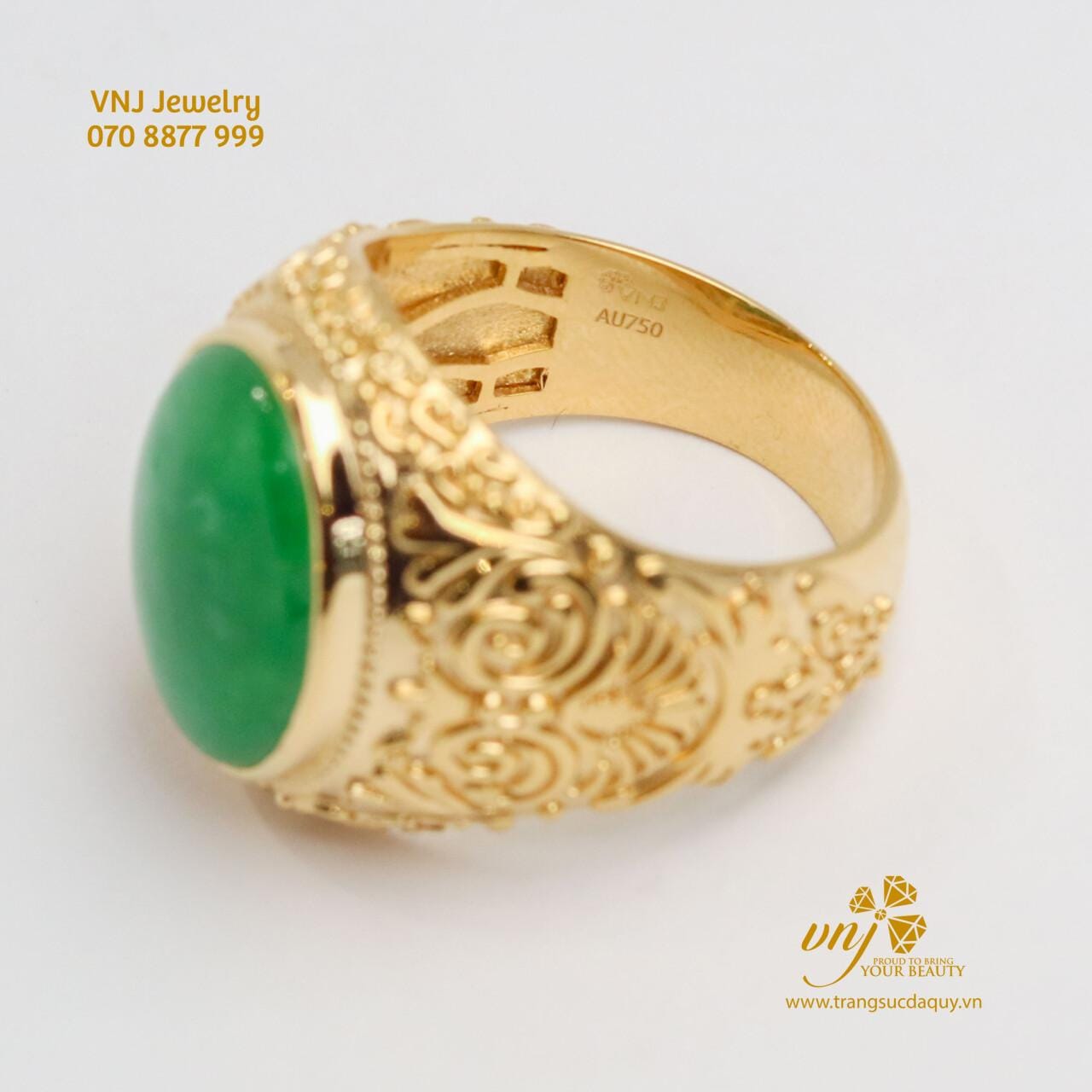 Nhẫn Nam Lục Phỉ Thúy NM168 - Ảnh 5