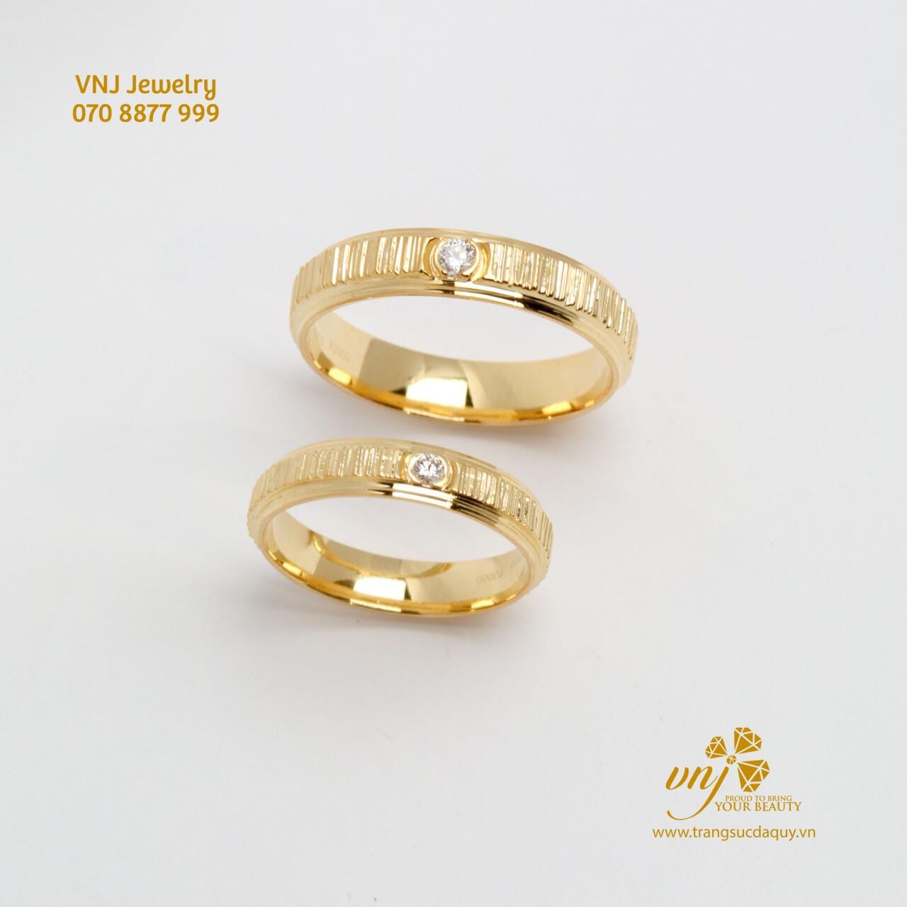 Nhẫn Cưới Kim Cương NC107 - Thiết kế nhẫn nam vàng 18K