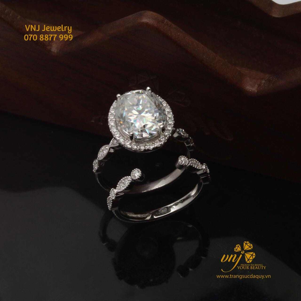 Combo 2 Nhẫn Kim Cương Moissanite NWD52 - Ảnh 4