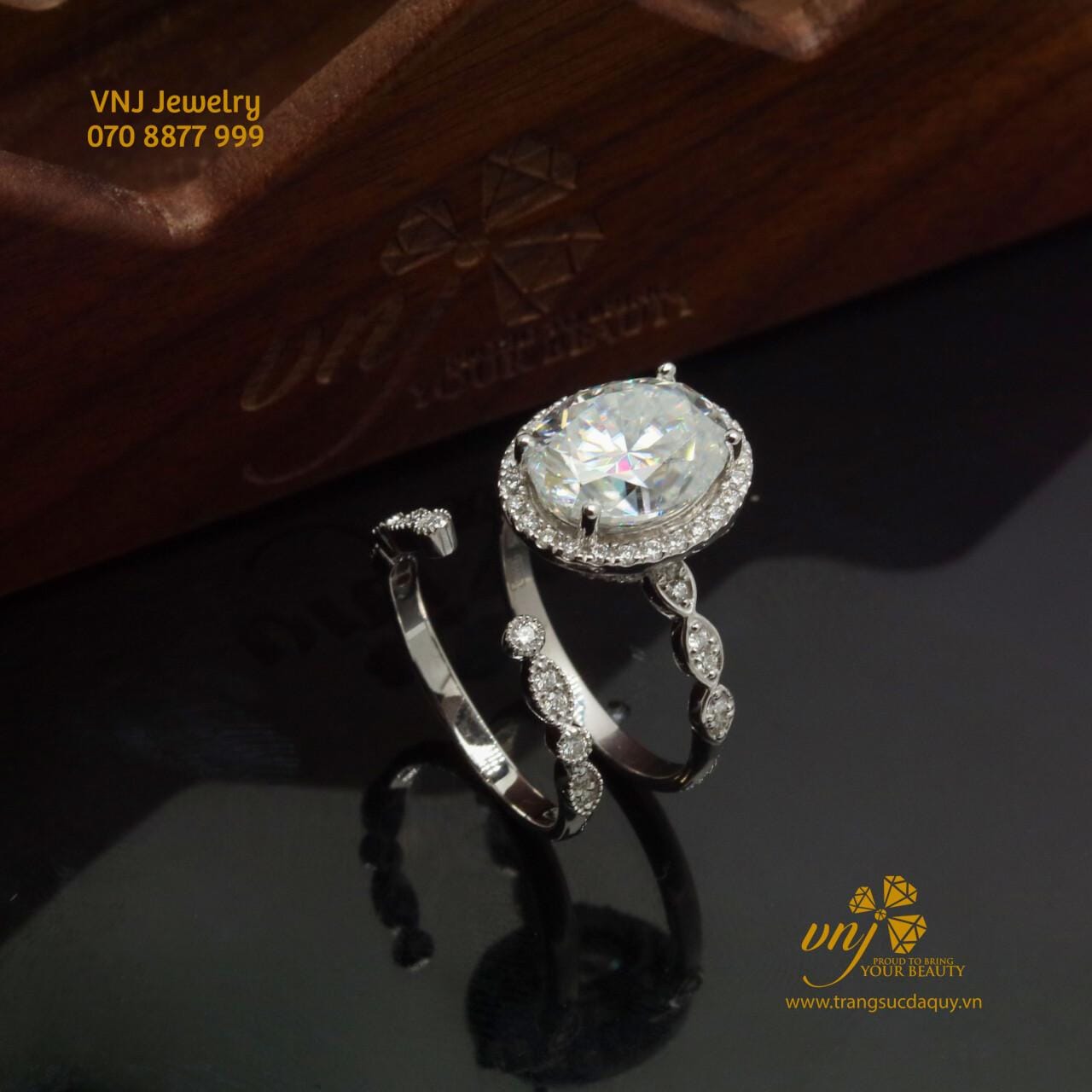 Combo 2 Nhẫn Kim Cương Moissanite NWD52 - Ảnh 3