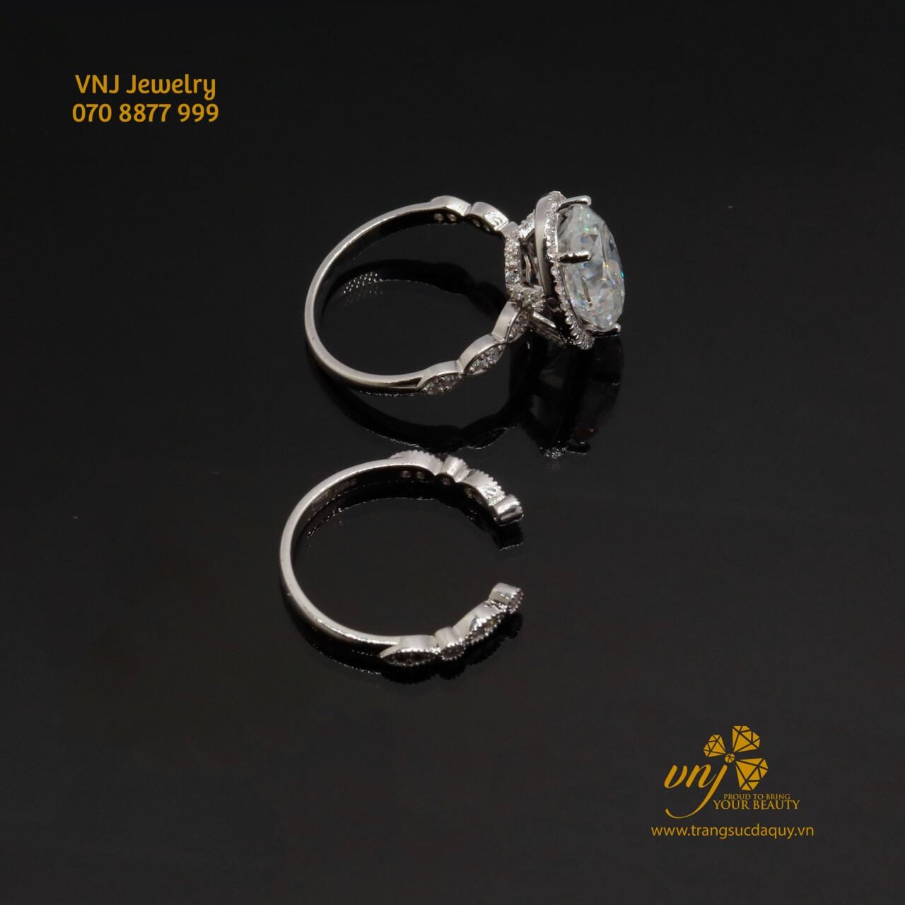 Combo 2 Nhẫn Kim Cương Moissanite NWD52 - Ảnh 2