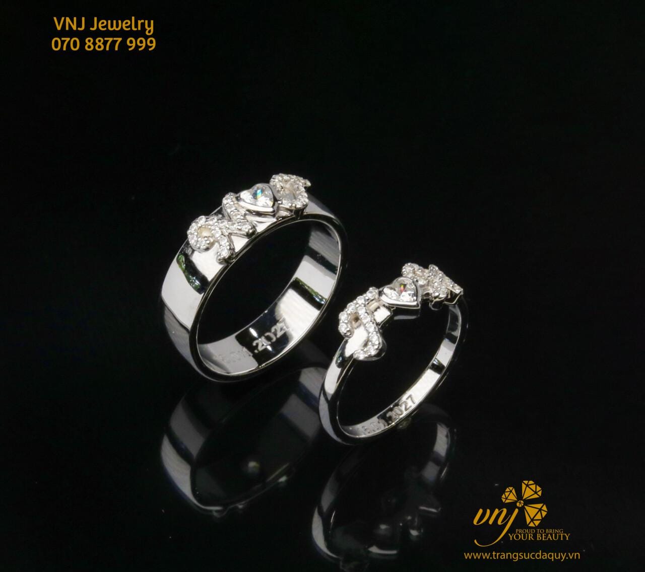 Nhẫn Cưới Chữ Cái Theo Tên NC108