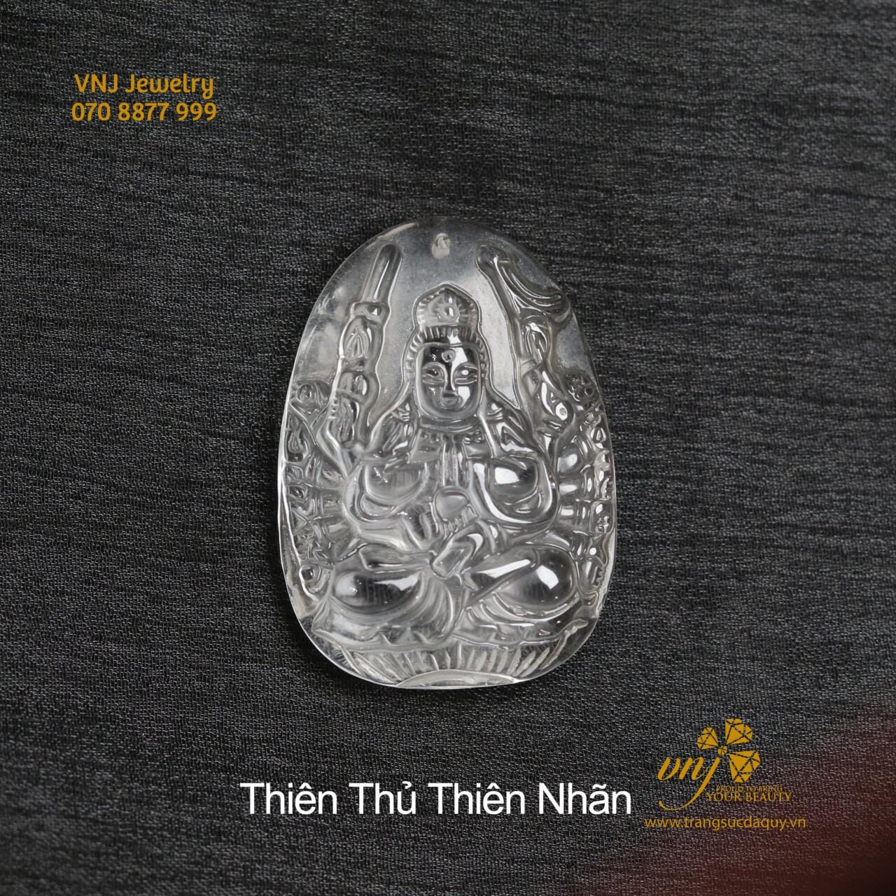 Mặt Phật Bản Mệnh Thạch Anh Trắng MTQW1 - Ảnh 2