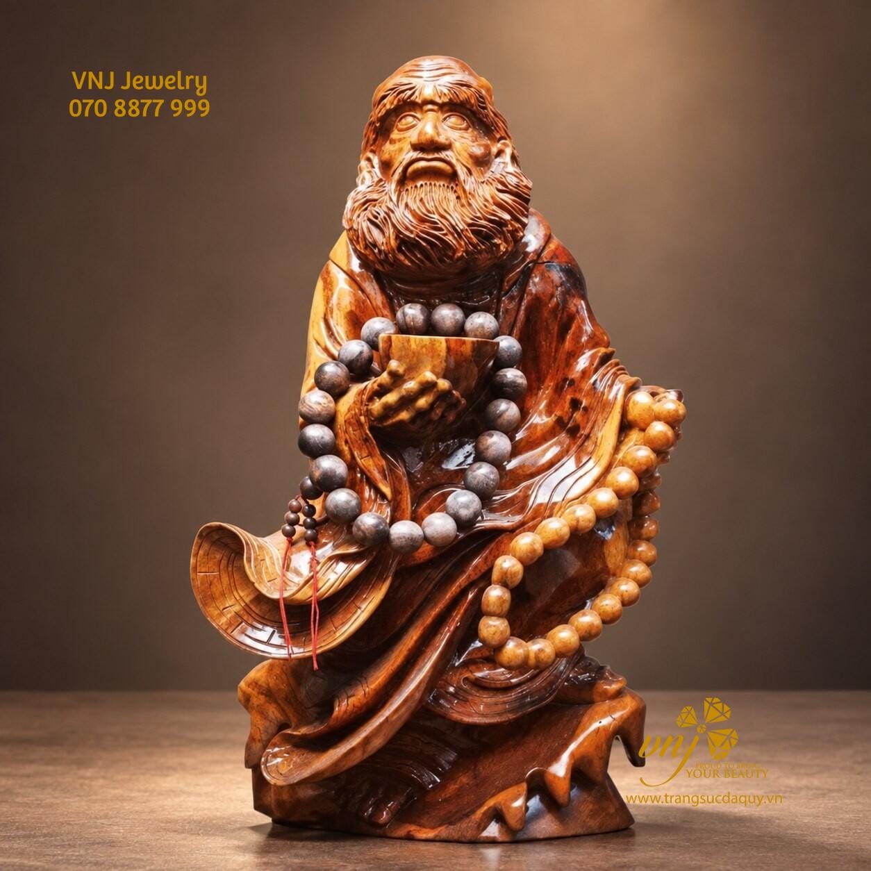 Tượng Đạt Ma Sư Tổ Gỗ Cẩm Lai
