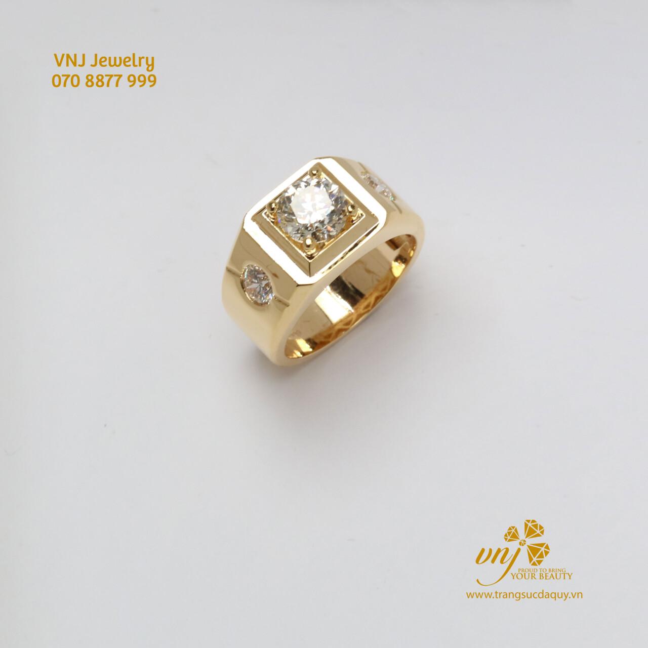 Nhẫn Signet Kim Cương - Moissanite MN170