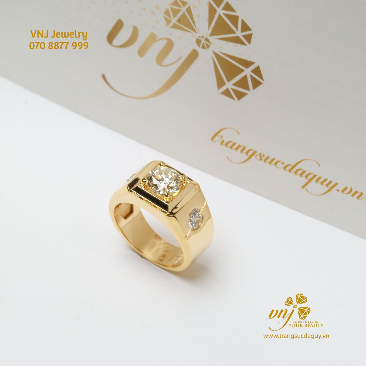 Nhẫn Signet Kim Cương - Moissanite MN170 - Ảnh 2
