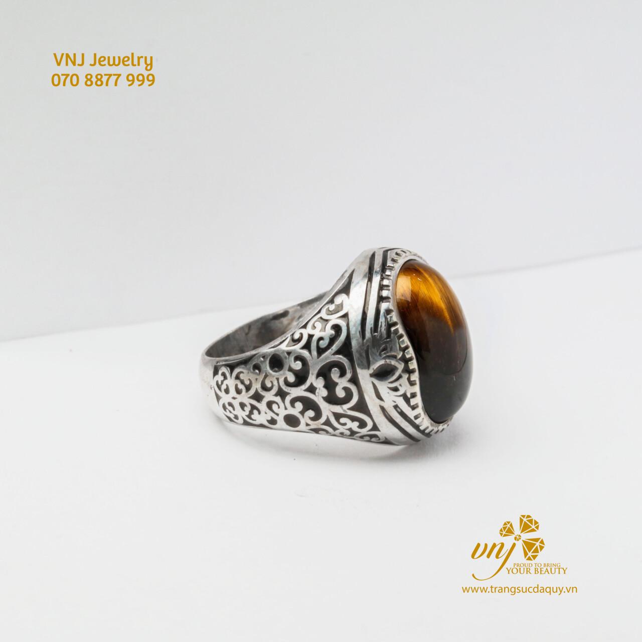 Nhẫn Nam Đá Mắt Hổ NM171