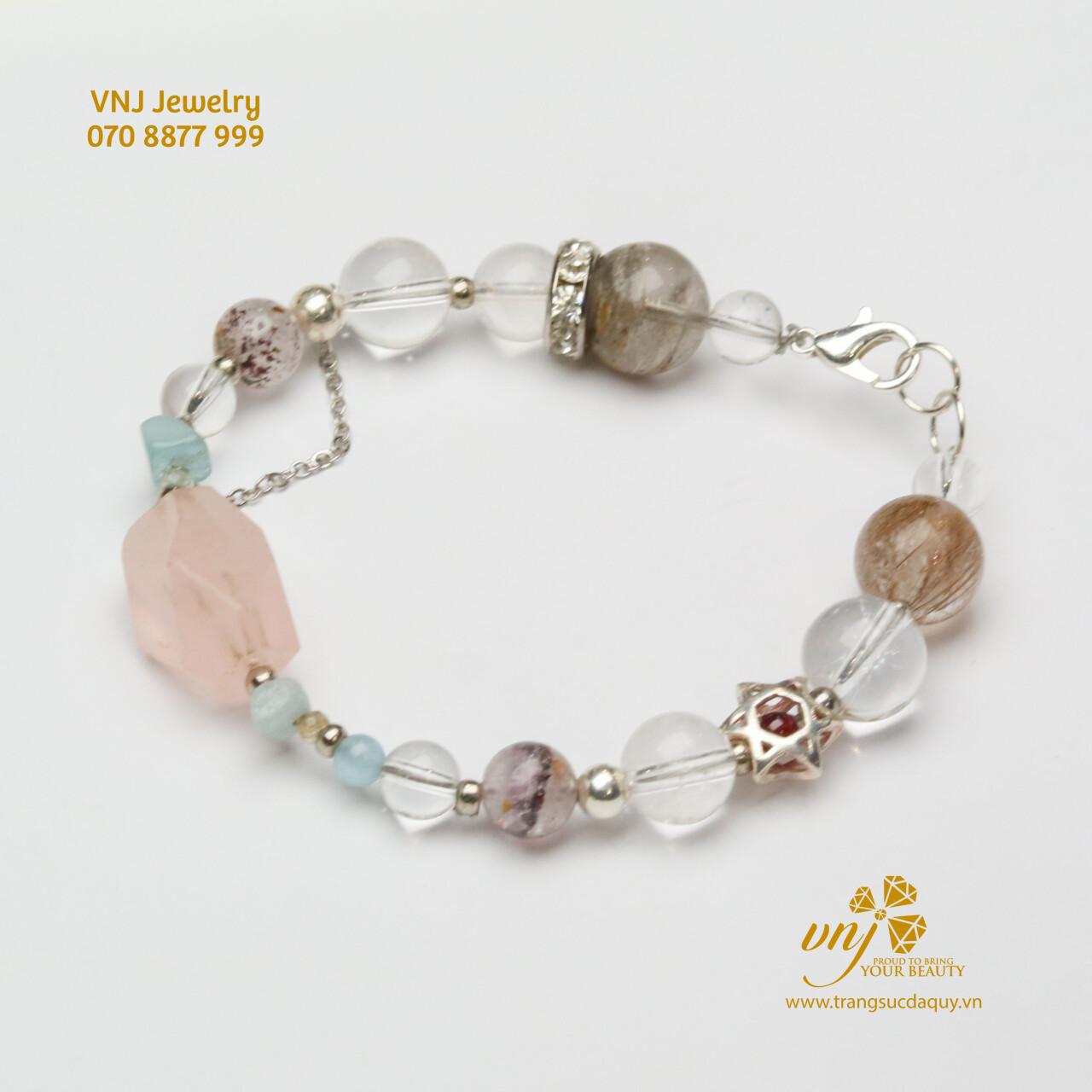 Vòng Tay Thạch Anh Mix Charm VS17 - Ảnh 2