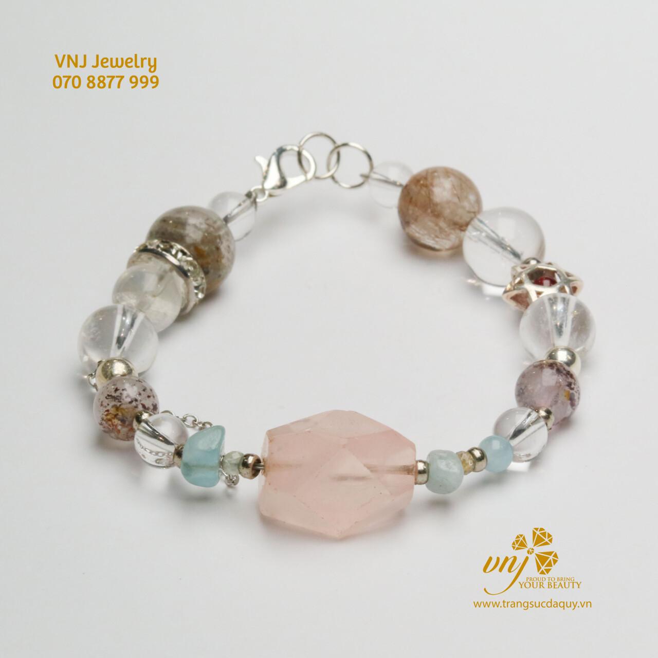 Vòng Tay Thạch Anh Mix Charm VS17 - Ảnh 3