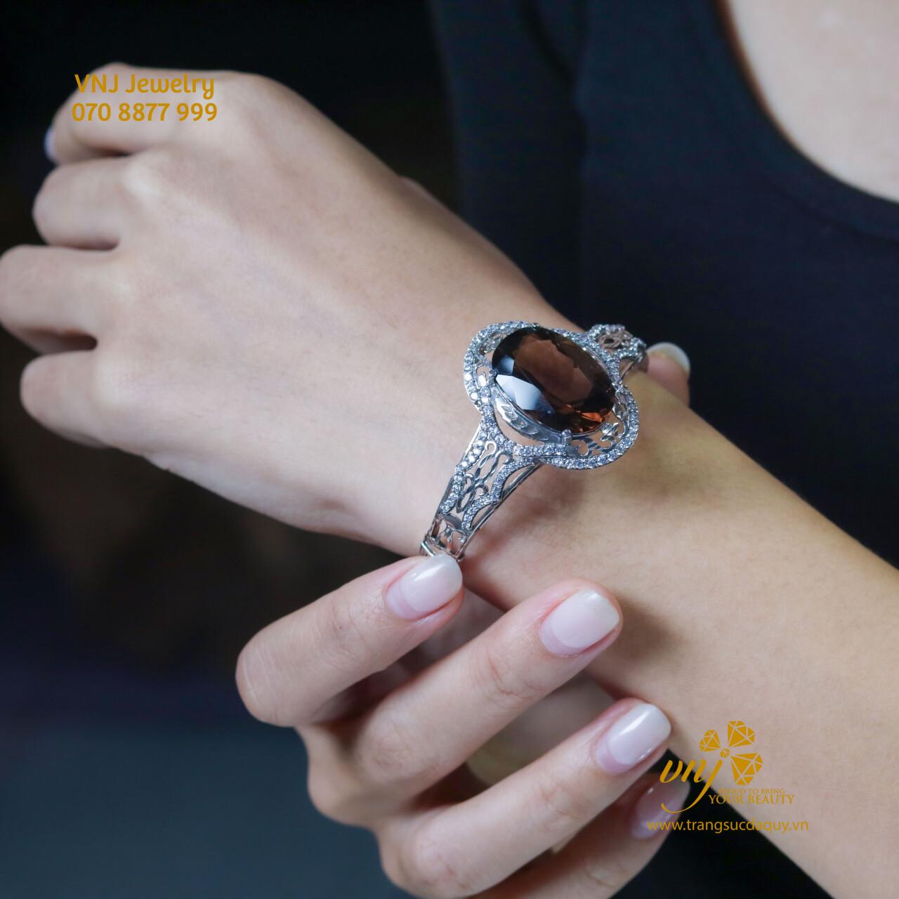 Kiềng Tay Thạch Anh Khói LTQK1 - Ảnh 3