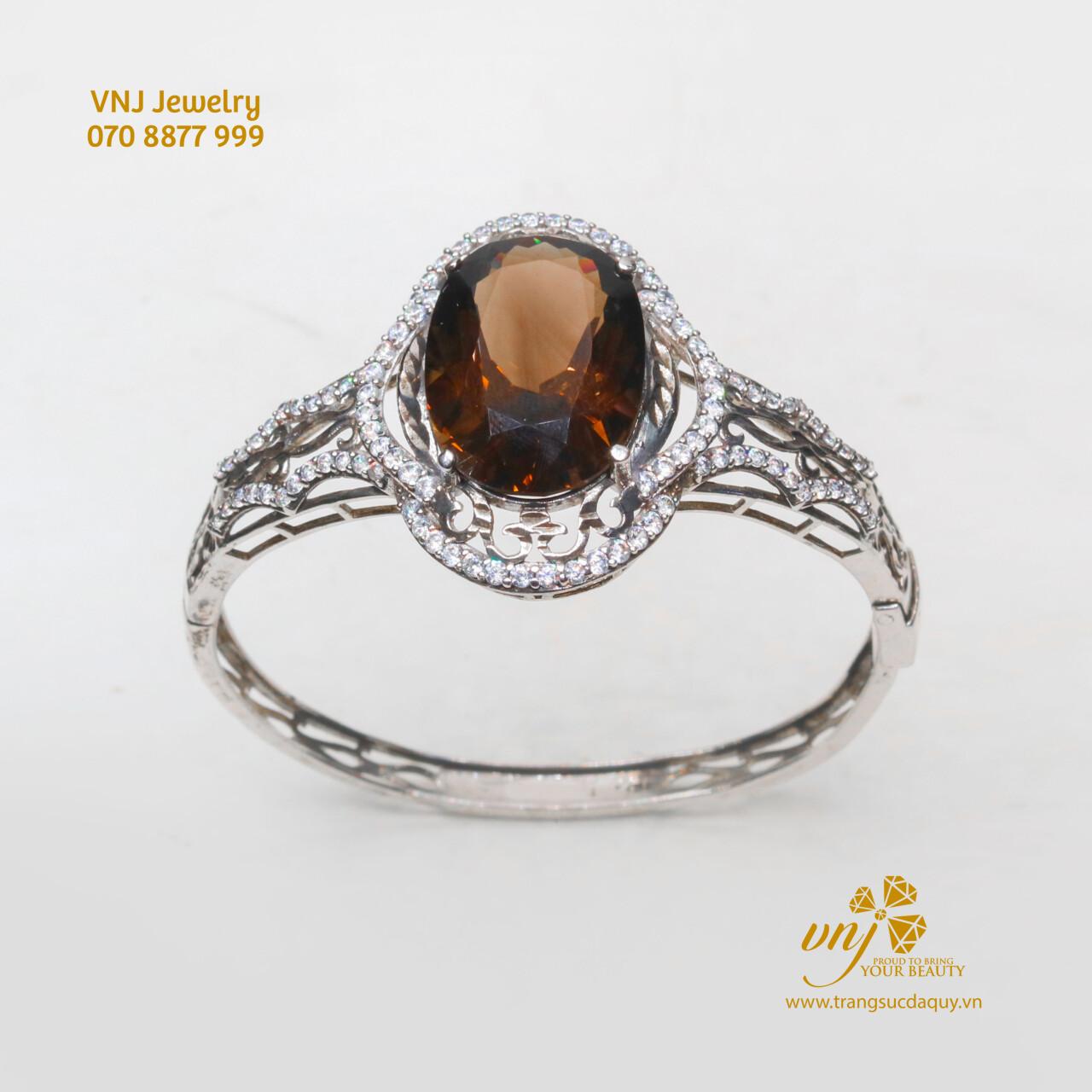 Kiềng Tay Thạch Anh Khói LTQK1