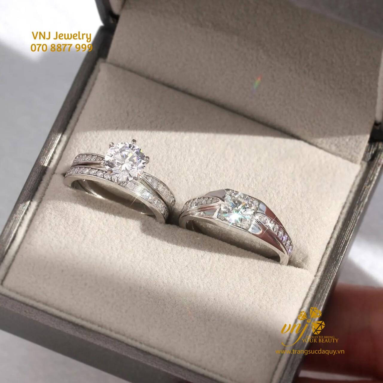 Nhẫn Cưới Combo Cầu Hôn Kim Cương NC113